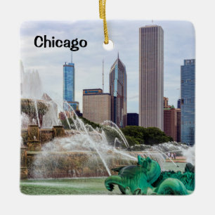Ornement En Céramique Chicago Skyline