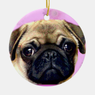 Ornement En Céramique Chien de carlin