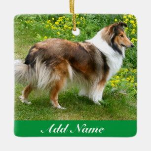 Ornement En Céramique Chien de Shetland personnalisé - Chien de Sheltie