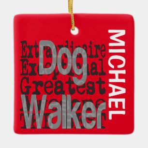 Ornement En Céramique Chien Walker Extraordinaire PERSONNALISÉ
