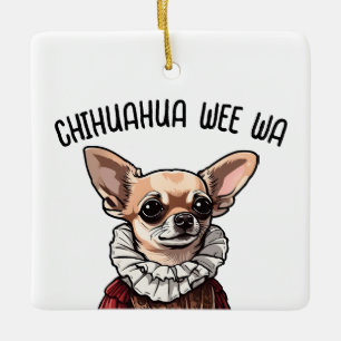 Ornement En Céramique Chihuahua wee wa