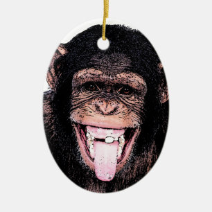 Ornement En Céramique Chimpanzé