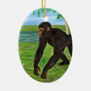 Ornement En Céramique Chimpanzé