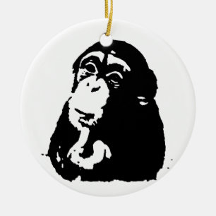 Ornement En Céramique Chimpanzé Pop Art Thinking