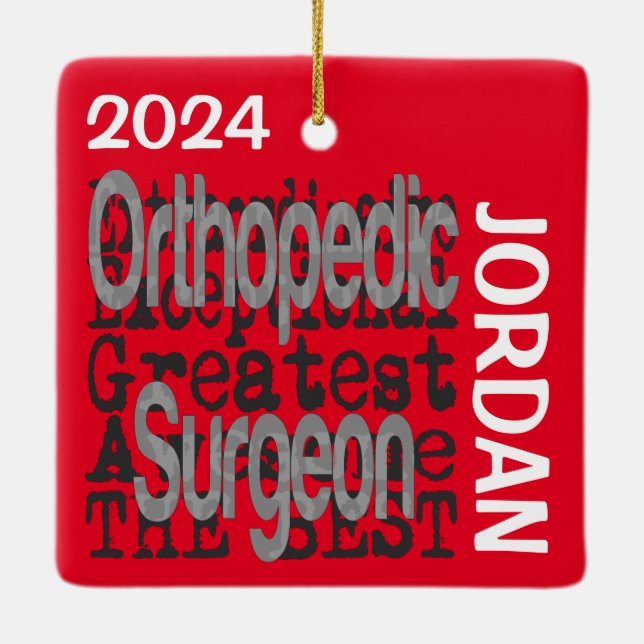 Ornement En Céramique Chirurgien orthopédique Extraordinaire CUSTOM (Dos)