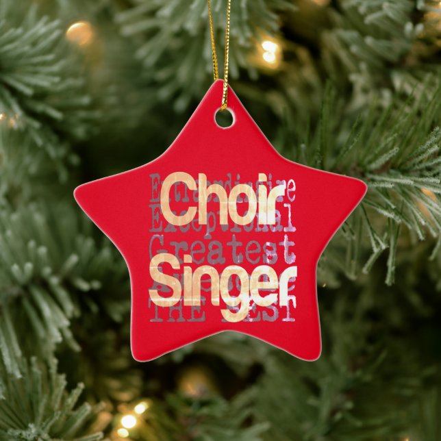 Ornement En Céramique Choir Singer Extraordinaire (Arbre)