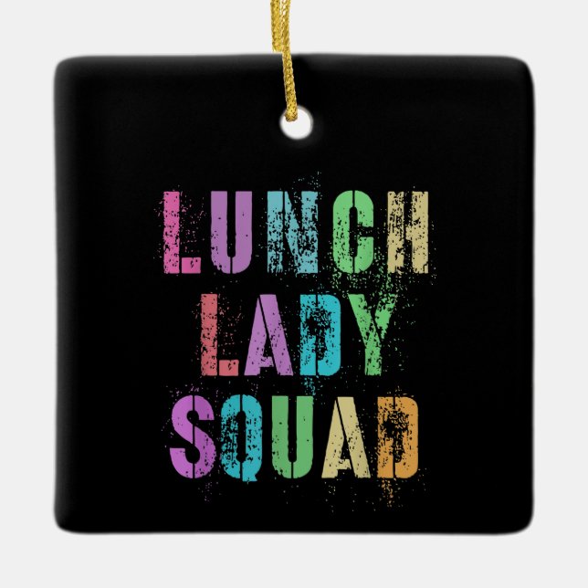 Ornement En Céramique Chouette déjeuner Lady Squad School Office (Devant)