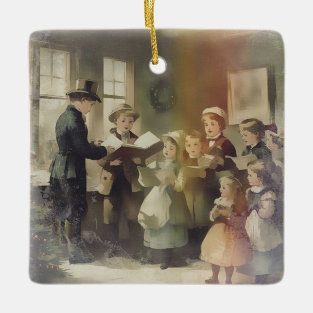 Ornement En Céramique Christmas Carols from long past (Devant)