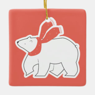 Ornement En Céramique Christmas Cute