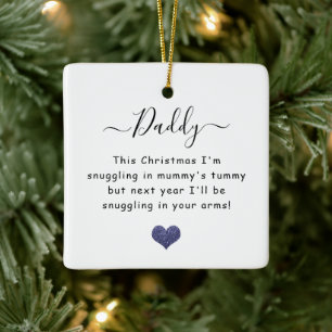 Ornement En Céramique Christmas from the bump dad to be