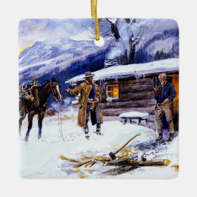 Ornement En Céramique "Christmas Meat" par Charles M Russell (Devant)