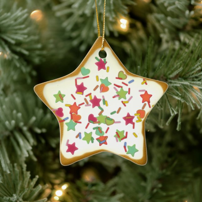 Ornement En Céramique Christmas Ornament Star “Christmas Cookie” Var05 (Arbre)