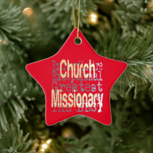 Ornement En Céramique Church Missionary Extraordinaire