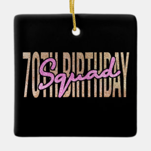 Ornement En Céramique Citation de l'équipe du 70e anniversaire