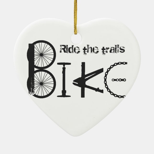 Ornement En Céramique Citation Graffiti de vélo de piste (Dos)