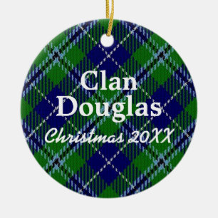 Ornement En Céramique Clan Douglas Tartan