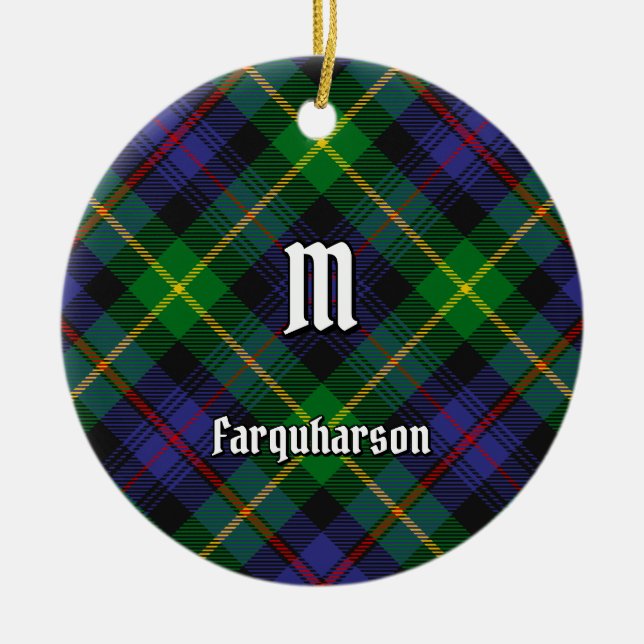 Ornement en céramique Clan Farquharson Tartan (Devant)