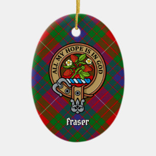 Ornement en céramique Clan Fraser Crest