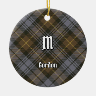 Ornement en céramique Clan Gordon Tartan Patiné