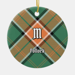 Ornement en céramique Clan Pollock Tartan