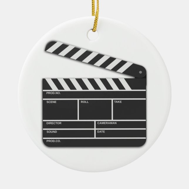 Ornement En Céramique Clapet-Conseil traditionnel de film (Devant)
