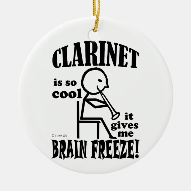 Ornement En Céramique Clarinet, gel du cerveau (Devant)