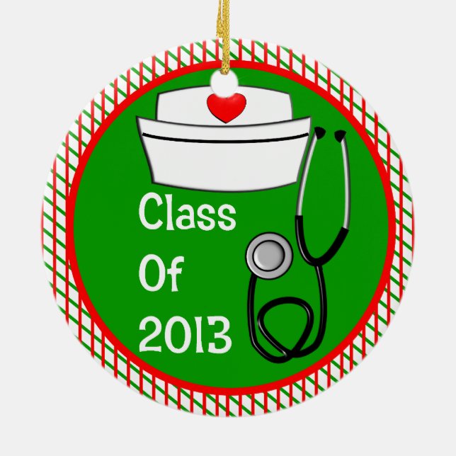 Ornement En Céramique Classe 2013 d'ornement d'obtention du diplôme (Dos)