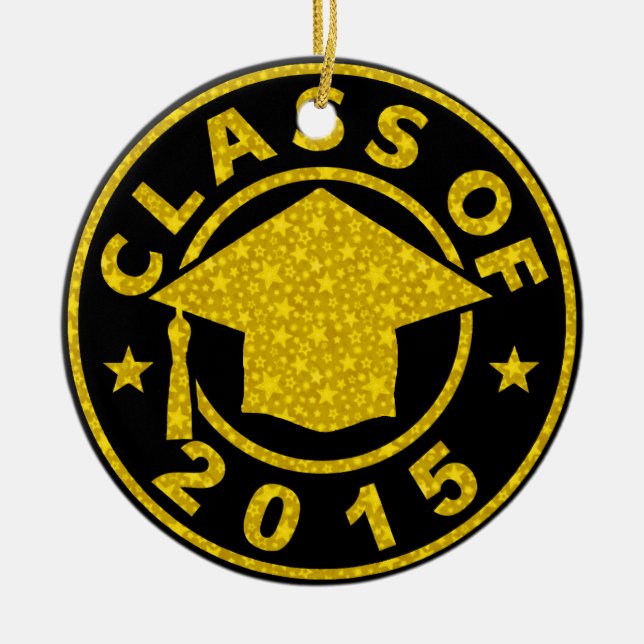 Ornement En Céramique Classe De Diplôme De 2015 (Devant)