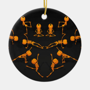 Ornement En Céramique Classe de Yoga d'Halloween