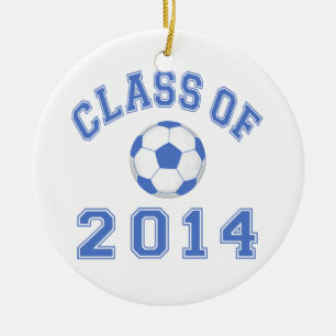 Ornement En Céramique Classe du football 2014 - bleu