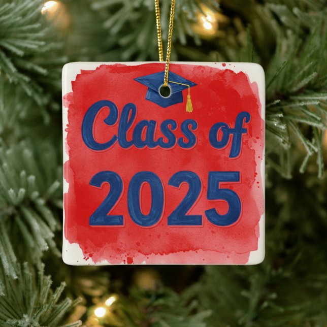 Ornement En Céramique Classe ornementale de 2025 (Arbre)