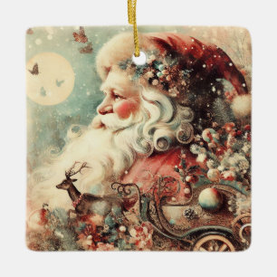 Ornement En Céramique Classic Noël Père Noël Ornament
