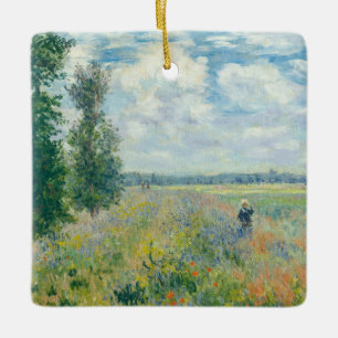 Ornement En Céramique Claude Monet - Champs de coquelicots près d'Argent
