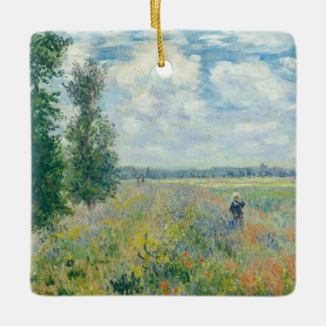 Ornement En Céramique Claude Monet - Champs de pavot près d'Argenteuil ( (Devant)