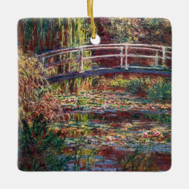 Ornement En Céramique Claude Monet - Eau Lily étang, Harmonie rose (Devant)