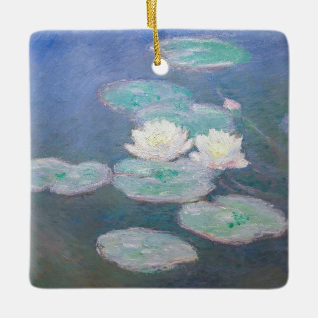 Ornement En Céramique Claude Monet - Lys à eau, effet du soir (Devant)