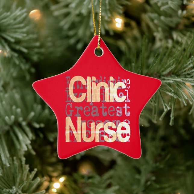 Ornement En Céramique Clinique Infirmière Extraordinaire (Arbre)