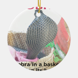 Ornement En Céramique Cobra dans le panier Imprimer