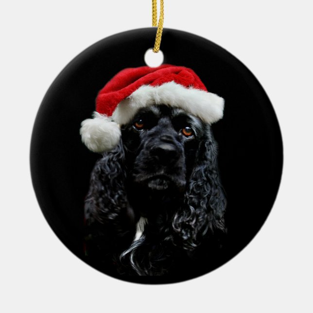 Ornement En Céramique Cocker Spaniel Christmas (Devant)