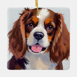 Ornement En Céramique Cocker Spaniel Dog Painting