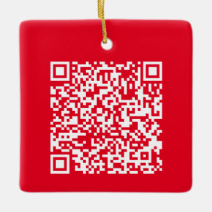Ornement En Céramique Code QR personnalisé URL personnalisée