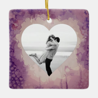 Ornement En Céramique Coeur artistique/photo faite sur commande