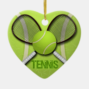 ORNEMENT EN CÉRAMIQUE COEUR ORAMENT DE TENNIS