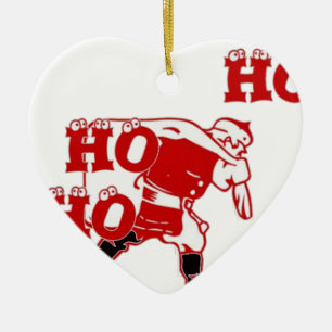 Ornement En Céramique Collection Père Noël Ho Ho Ho Ho