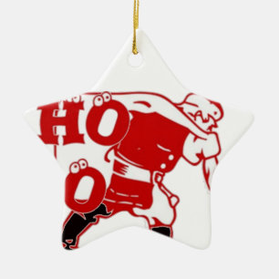 Ornement En Céramique Collection Père Noël Ho Ho Ho Ho