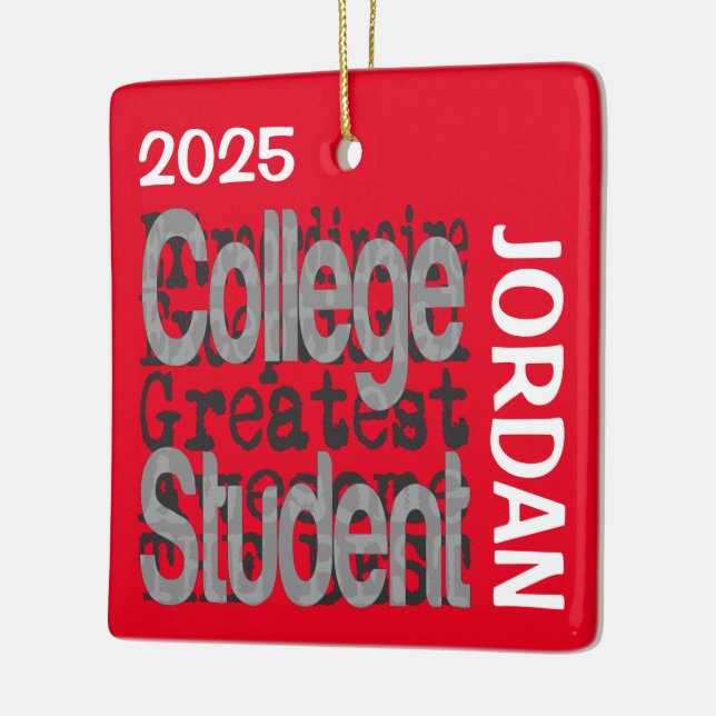 Ornement En Céramique College Student Extraordinaire CUSTOM (Gauche)