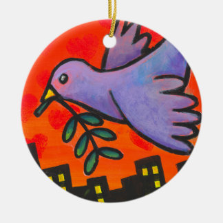 Ornement En Céramique Colombe urbaine