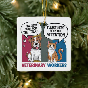 Ornement En Céramique Coloré Retro Vintage Vétérinaire cadeau