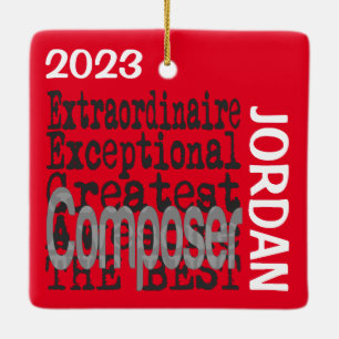 Ornement En Céramique Compositeur Extraordinaire CUSTOM