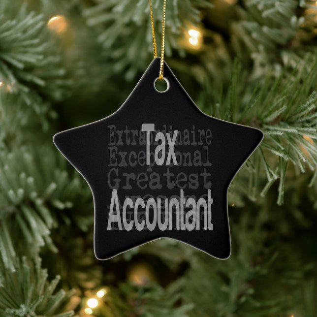 Ornement En Céramique Comptable fiscal Extraordinaire (Arbre)